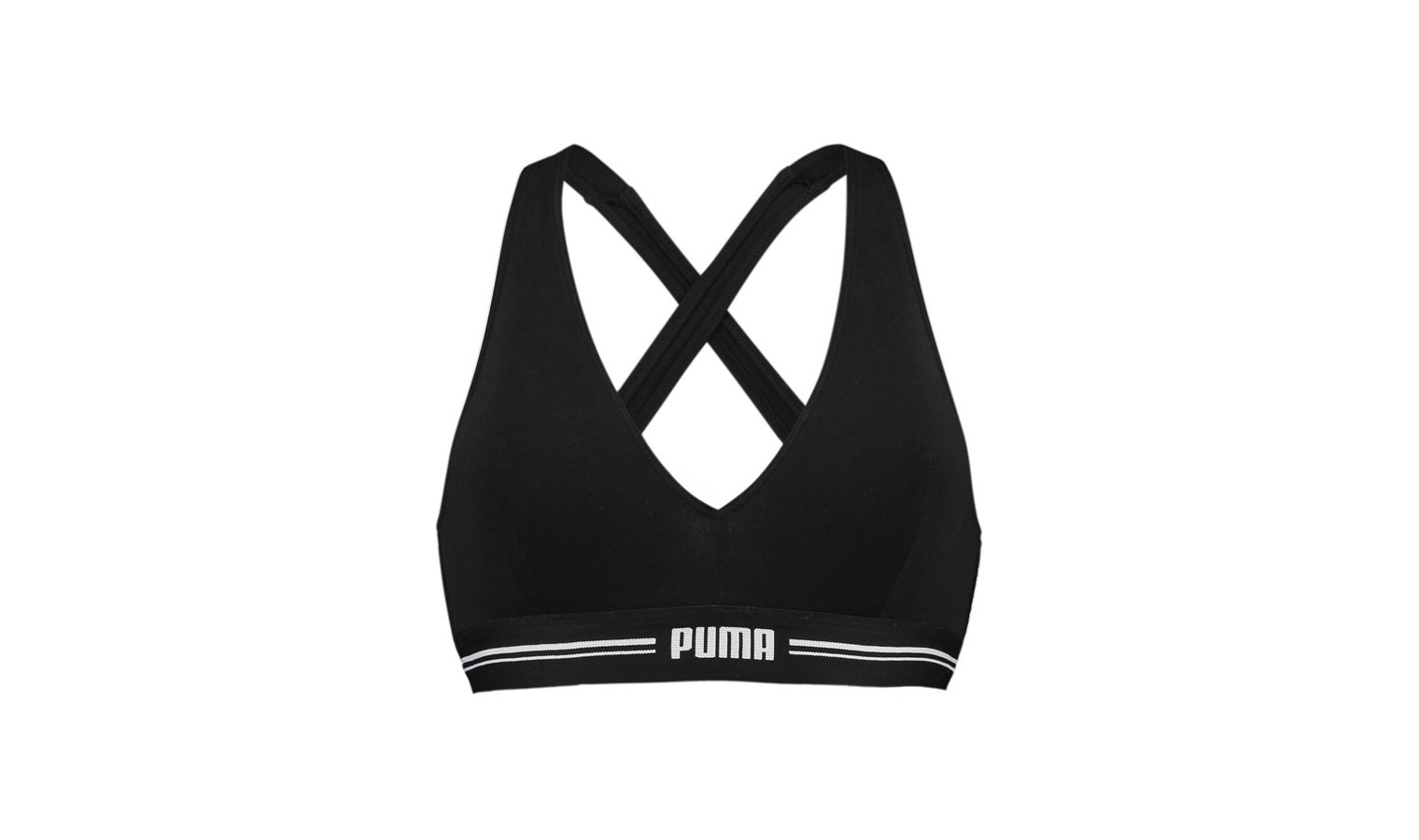 Puma Cross-Back Padded Sports Bra Black