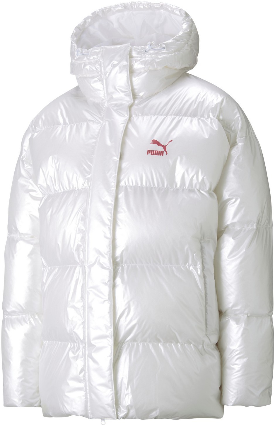 Womens winter jacket Puma CLASSICS AD white | JACKET OVERSIZED W