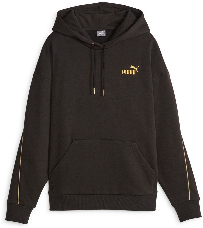 Womens leisure sweatshirt Puma ESS+ MINIMAL GOLD HOODIE W black | AD