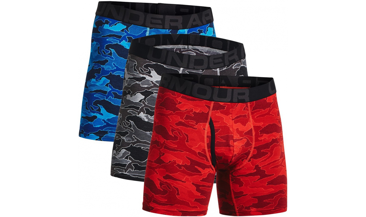 Mens boxers Under Armour CC 6IN NOVELTY 3 PACK grey