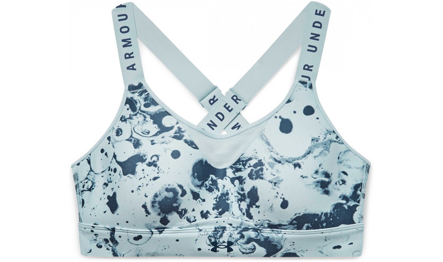 Under Armour HG Armour high support printed sports bra in white