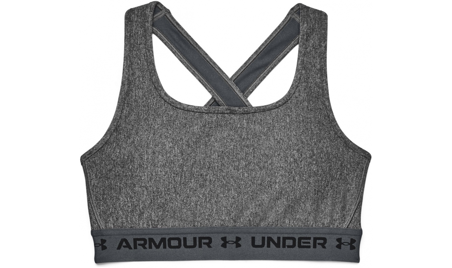 Womens sports bra with support Under Armour CROSSBACK MID HEATHER W grey