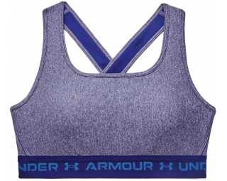 Under Armour Women's Armour Mid Heathered Sports Bra - Grey