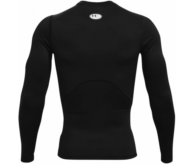 UA HG Armour Comp Mock LS, White - men's long sleeve compression