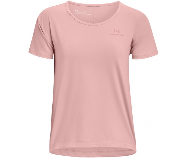 Womens functional short sleeve shirt Under Armour RUSH ENERGY SS W pink