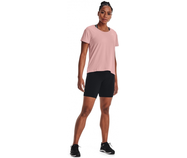 Womens functional short sleeve shirt Under Armour RUSH ENERGY SS W pink