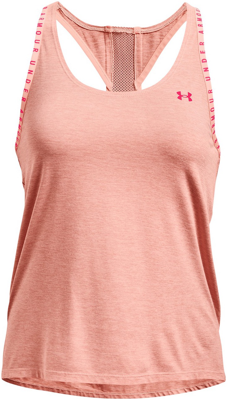 Womens functional tank top Under Armour KNOCKOUT MESH BACK TANK W pink