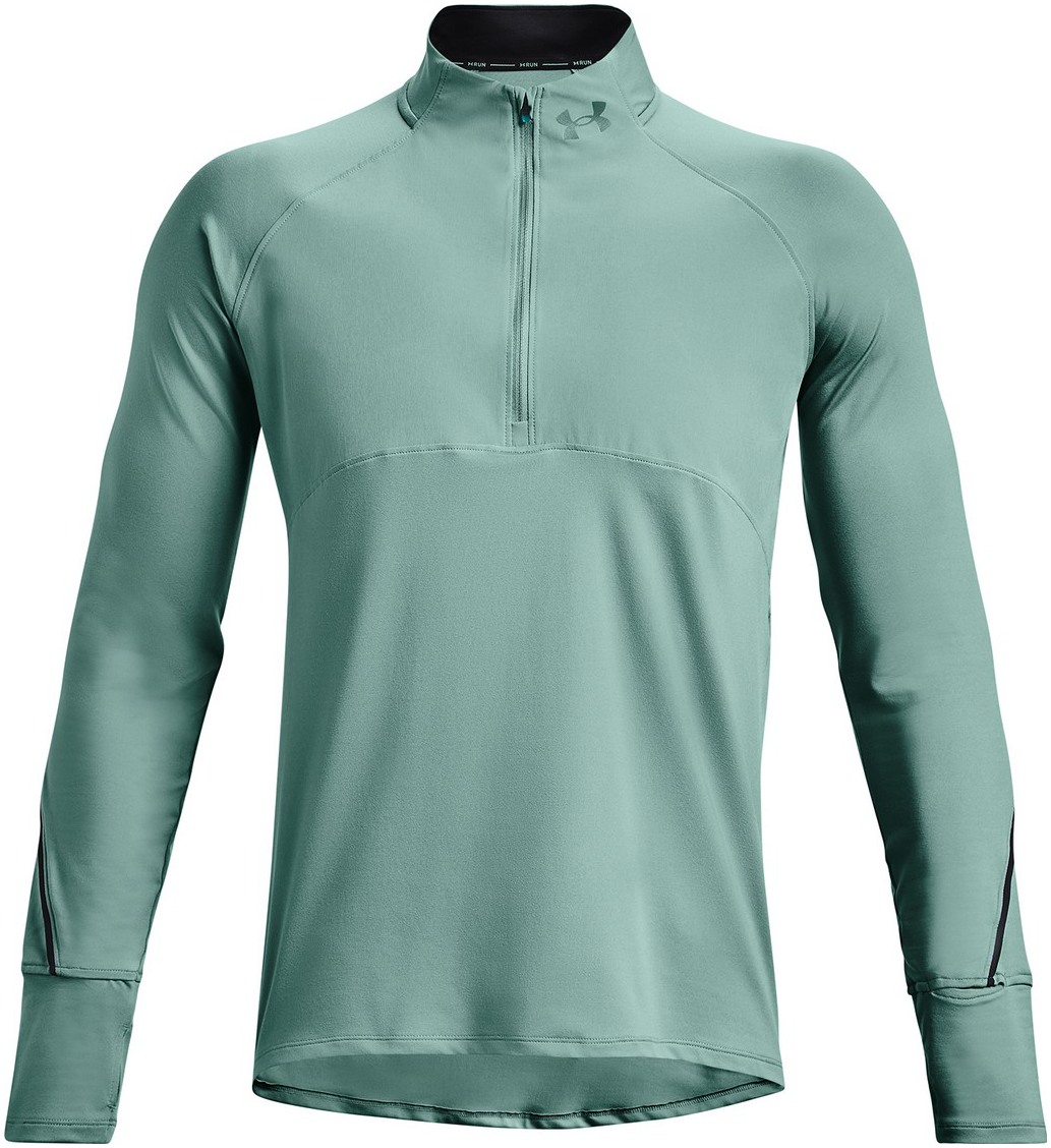 Mens functional sweatshirt Under Armour QUALIFIER RUN 2.0 HZ green