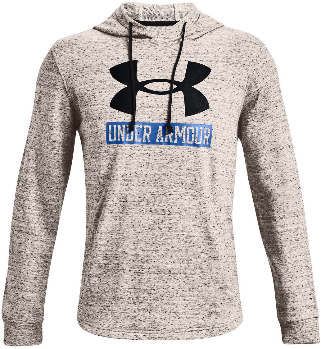 sweatshirt Under Mens LOGO HOODIE white TERRY | Armour AD RIVAL sports
