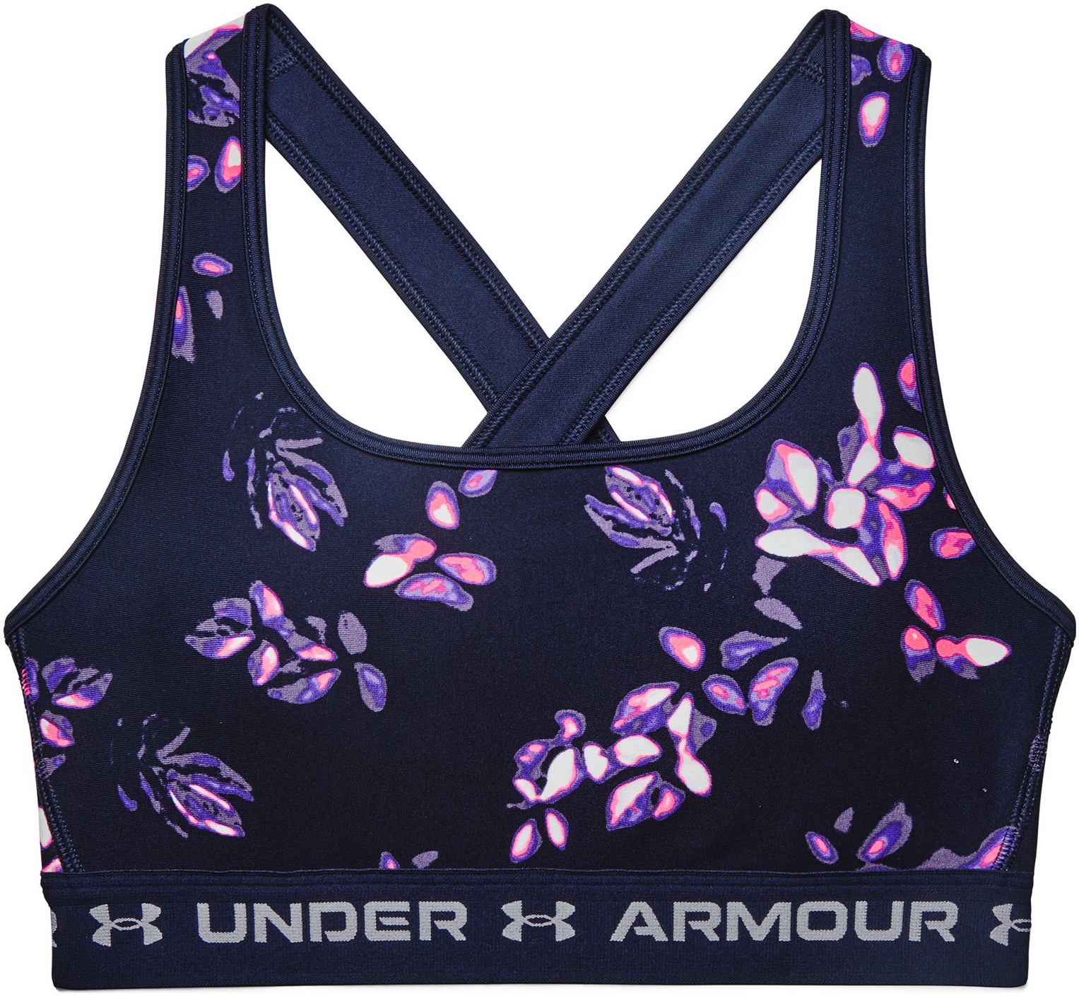Under Armour UA HG ARMOUR MID PADLESS - Medium support sports bra -  black/white/black 